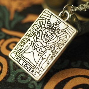 THE LOVERS NECKLACE - Valentines Gift - Galentines - Friends - Love Necklace - Tarot - Major Arcana - Witch Gift - Oracle Card - Magic Wicca