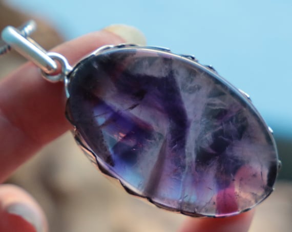 MAGICAL AMETHYST NECKLACE - 925 Sterling Silver - Birthstone - Chakra - Crystal Jewellery - Reiki - Purple - Sun Catcher - Gift - Zodiac