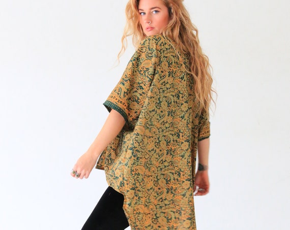 WATERFALL KIMONO - Ruby Sparrow Kaftan - Vintage Robe - 70's Style - 60's Summer Jacket - Festival Wear - All season Cover up - Summer style