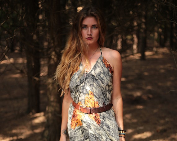 INDIAN FLOWER DRESS - Summer dress - Vintage Style - Sari dress - Indian Dress - Upcycle - Eco Fashion - Beach - Hippie - Sale - Maxi