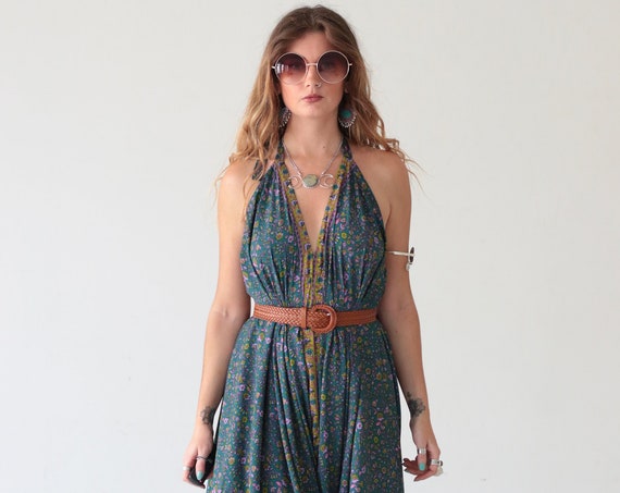 INDIAN LUXE JUMPSUIT - Vintage Silk - Wedding - Festival - Backless - Boho - Summer Dress - Casual - Wide leg - Bespoke - Travel - Playsuit