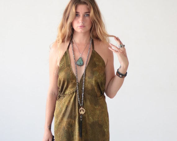 AUTUMN SILK JUMPSUIT - Super soft - Harem - Handmade - Vintage Sari fabric - Festival - Bohemian - Halterneck - Couture - Upcycled - Sheer