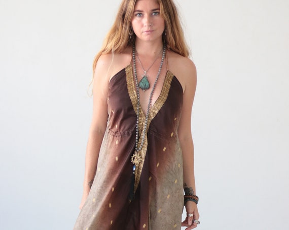 INDIAN LUXE JUMPSUIT - Harem - Handmade - Vintage Style - Festival - Boho - Halter neck - Couture - Bespoke - Luxury - Autumn - Fall - Xmas