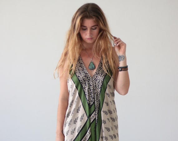 ETHNIC SILK JUMPSUIT - Vacation - Wedding - Festival Jumpsuit - Handmade - Vintage - Hippie - Backless - Harem Pants - Maxi Dress - Fall