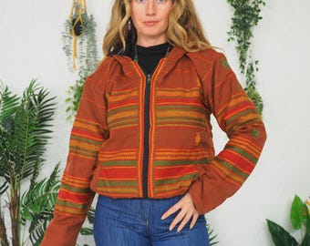 AZTEC BOMBER - Mexican Festival jacket - Indian - Moroccan Patterns - Stripe - Tribal print - Southwestern Unisex Hoodie - Men's