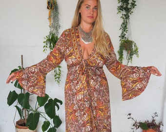 knee length dresses for ladies 70s Boho Maxi Dress – Better Dresses Vintage