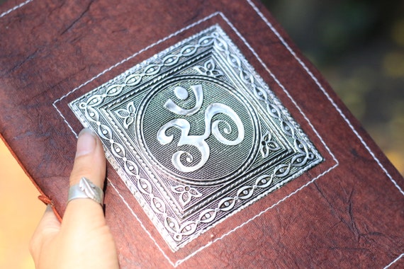 OM JOURNAL- Embossed Journal - Vegan - Notebook - Sketchbook - Dream Journal - Travel Journal - Scrapbook - Memory book - Photo Album
