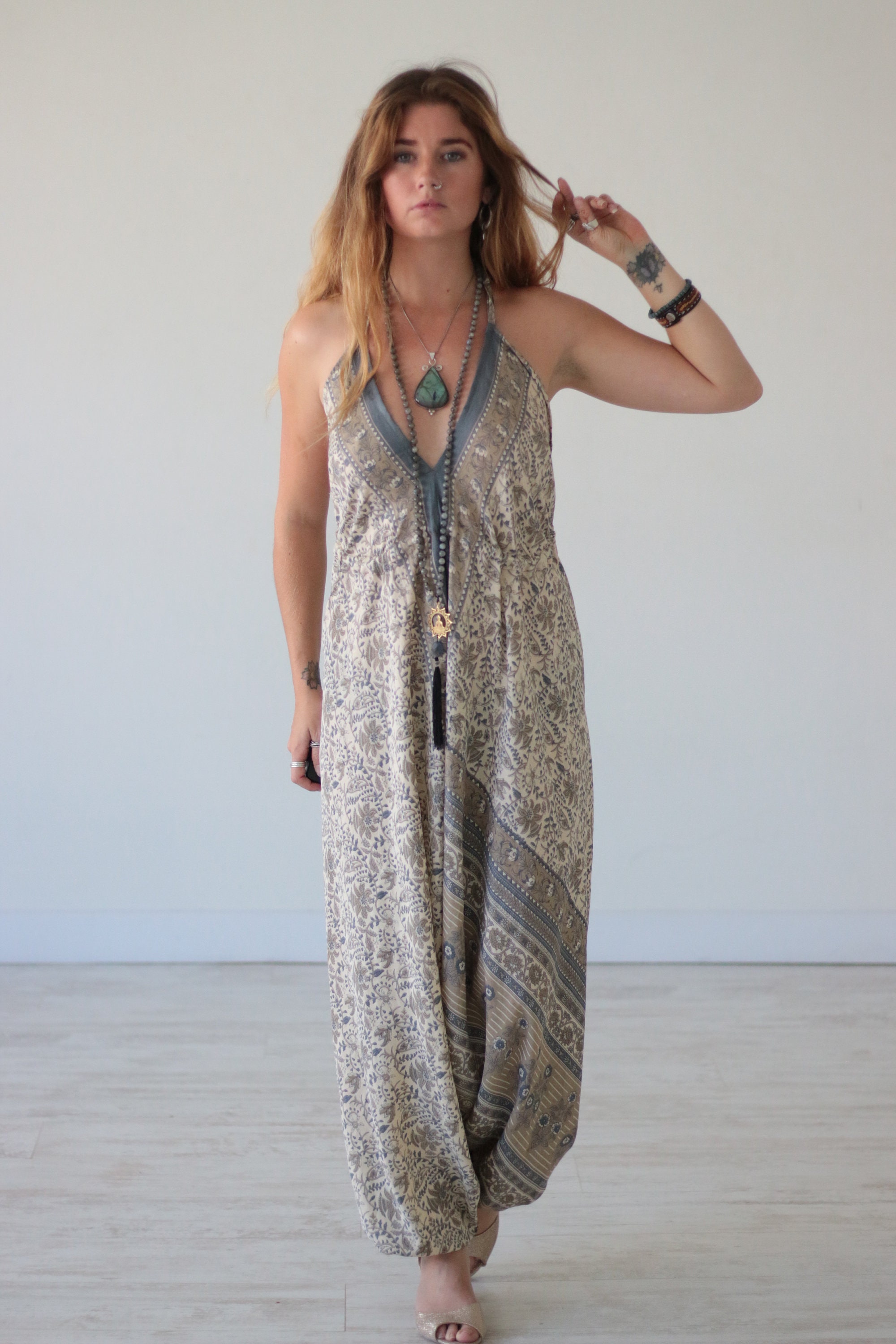 BACKLESS INDIAN JUMPSUIT - Super soft - Silky Jumpsuit - Handmade ...