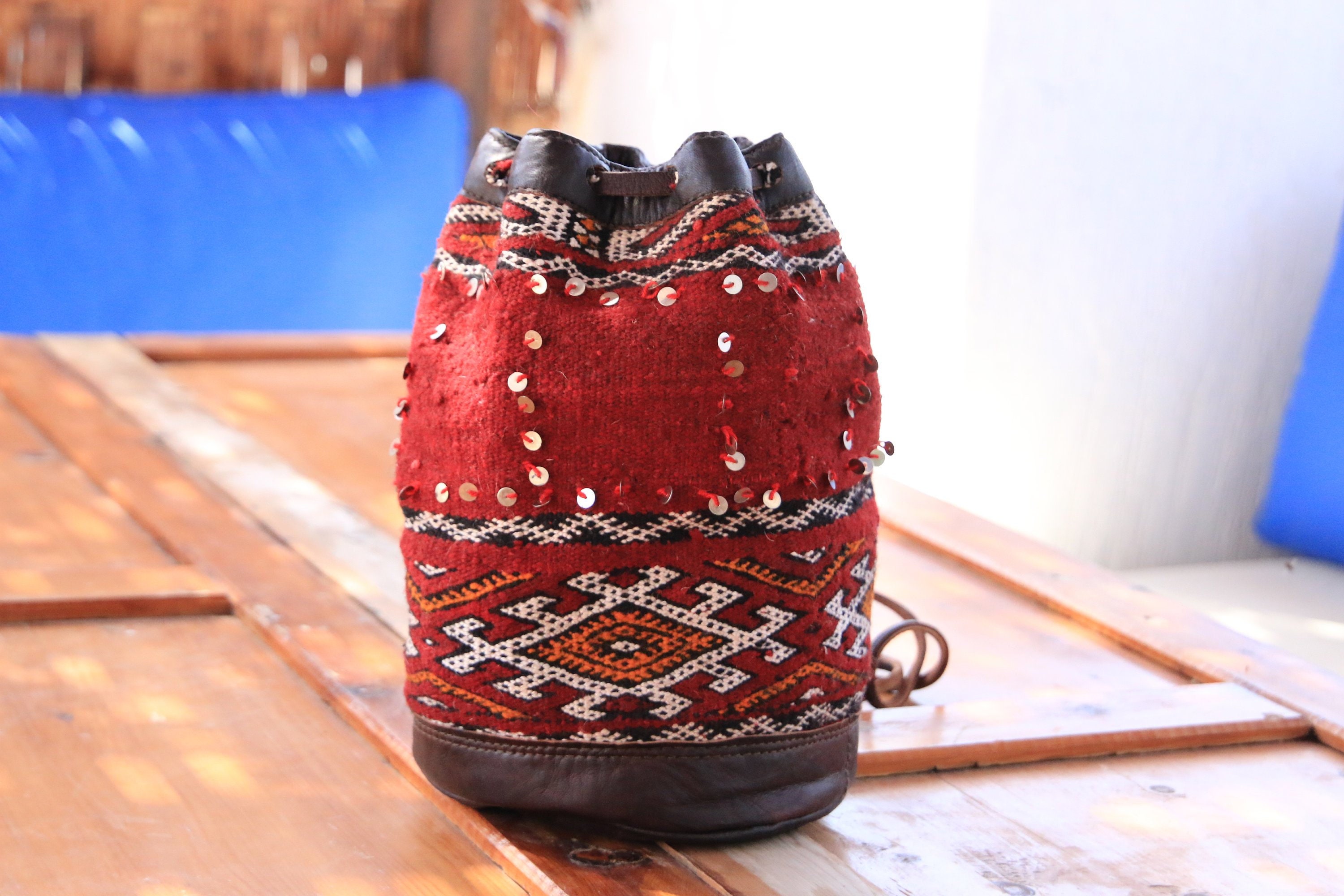 Mandala Style Tote Bag, Slouchy bag, Hobo Woven Shoulder bag, Kilim Ba –  Ribbonsland