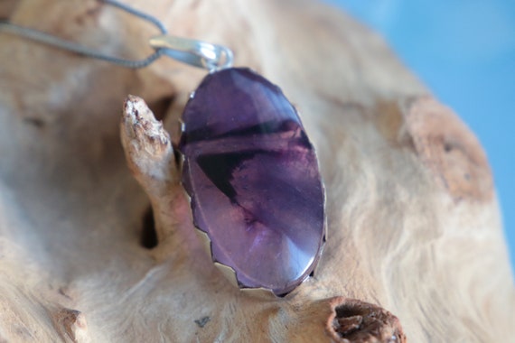 STATEMENT AMETHYST NECKLACE - 925 Sterling Silver - February Birthstone - Chakra - Glowing - Crystal Jewellery - Reiki Gift - Purple Crystal