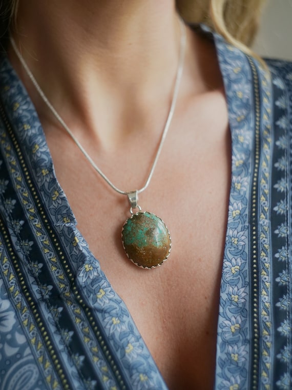 TURQUOISE DRAGON EGG - Natural Turquoise - Hand carved bezel - Rare Gemstone - Rough - December Birthstone - Unisex - D&D - Talisman power