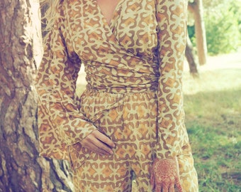 2 PIECE TOURNSUIT - Baumwolle Glockenärmel & Hosen Set - Jumpsuit - Pyjama Set - Lounge Wear - Co ord Set - Yoga Hose - Sommer - Block Print