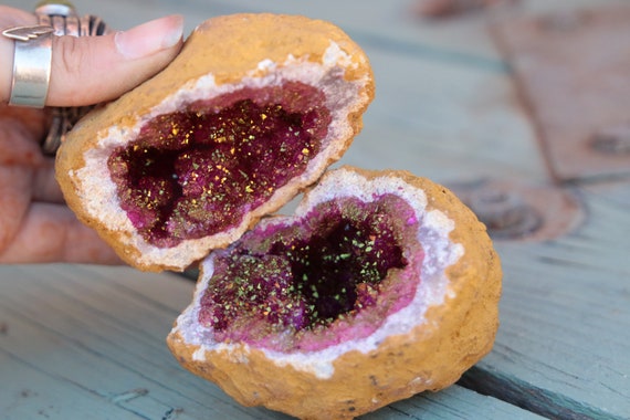 CRYSTAL CAVE GEODE - Large Crystal - Reiki - Crystal Grid - Best friend Gift - Holistic Health - Crystal candle holder - Spiritual - Home