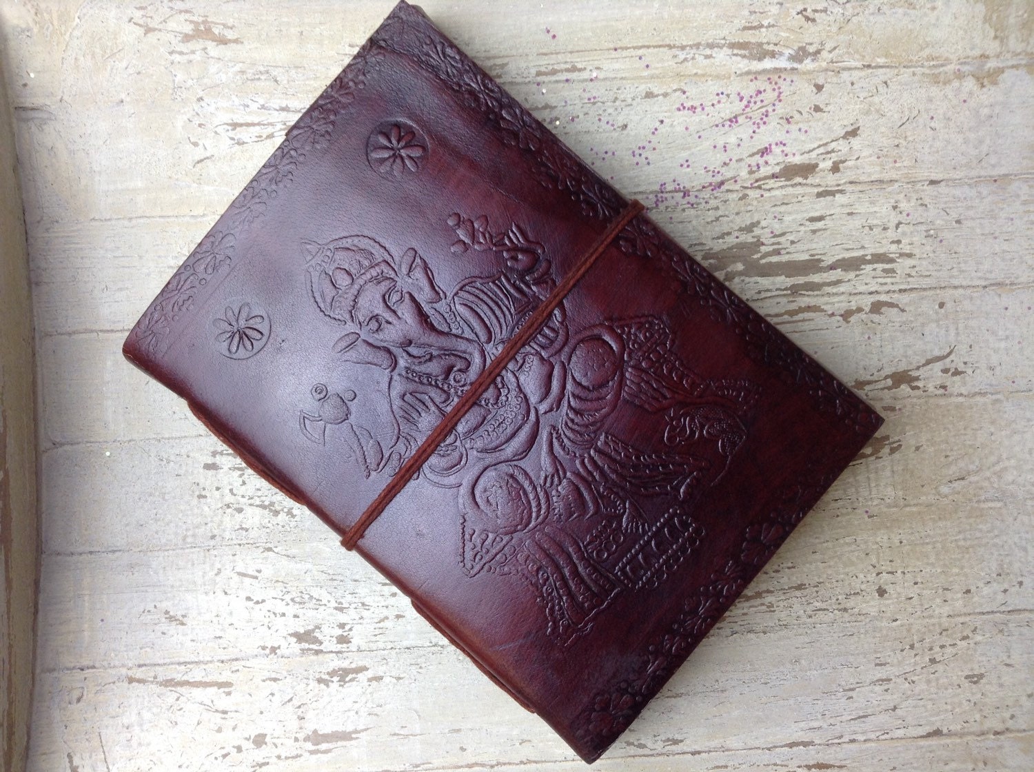 GANESH JOURNAL Leather Journal Embossed Journal Student Leather
