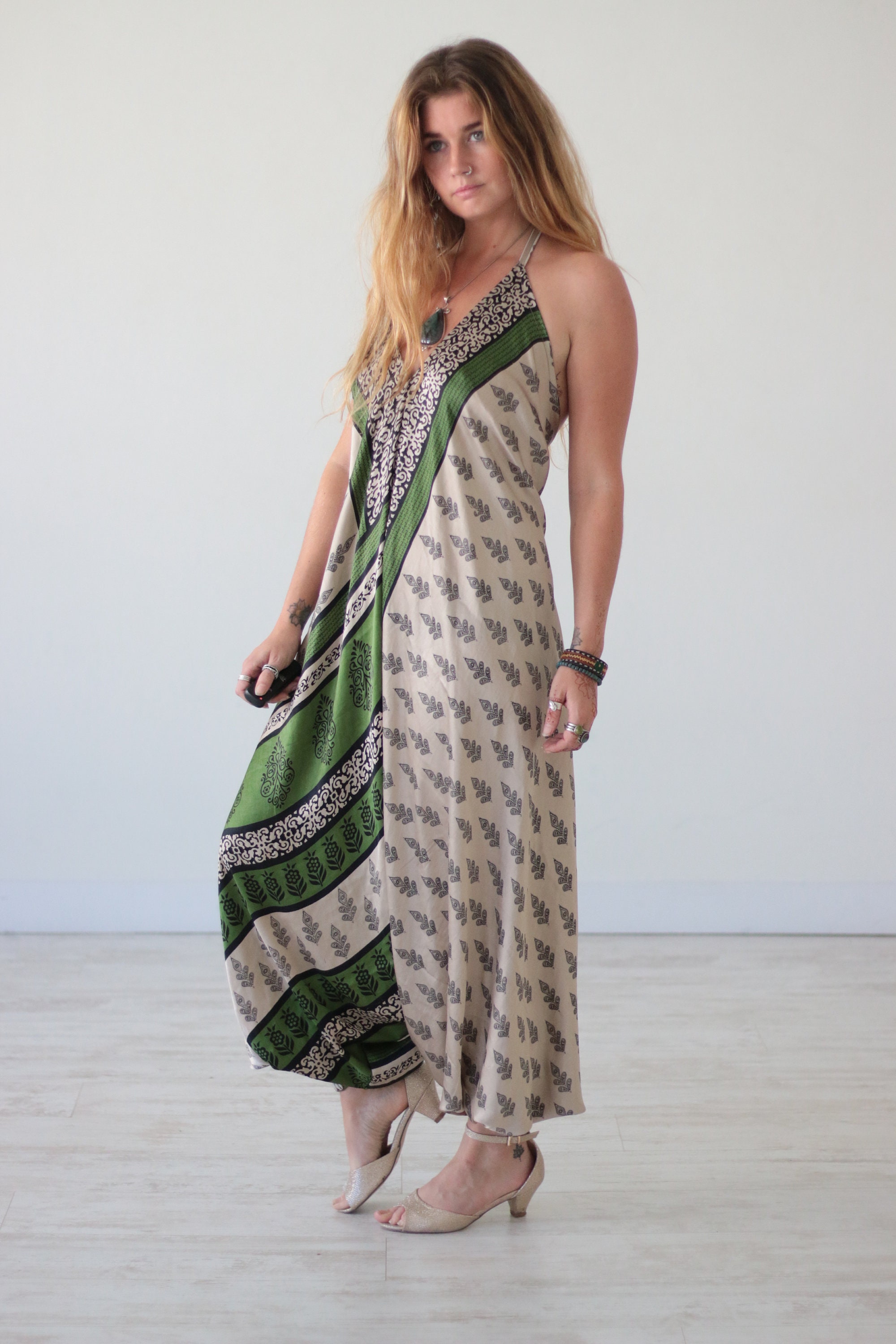 ETHNIC SILK JUMPSUIT - Vacation - Wedding - Festival Jumpsuit ...