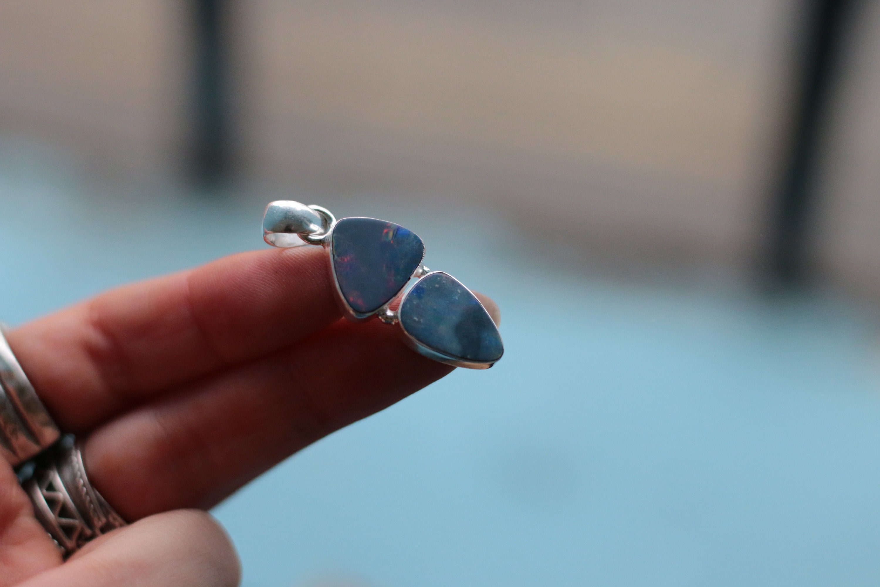 AUSTRALIAN OPAL NECKLACE - 925 Sterling Silver - Luxury Necklace