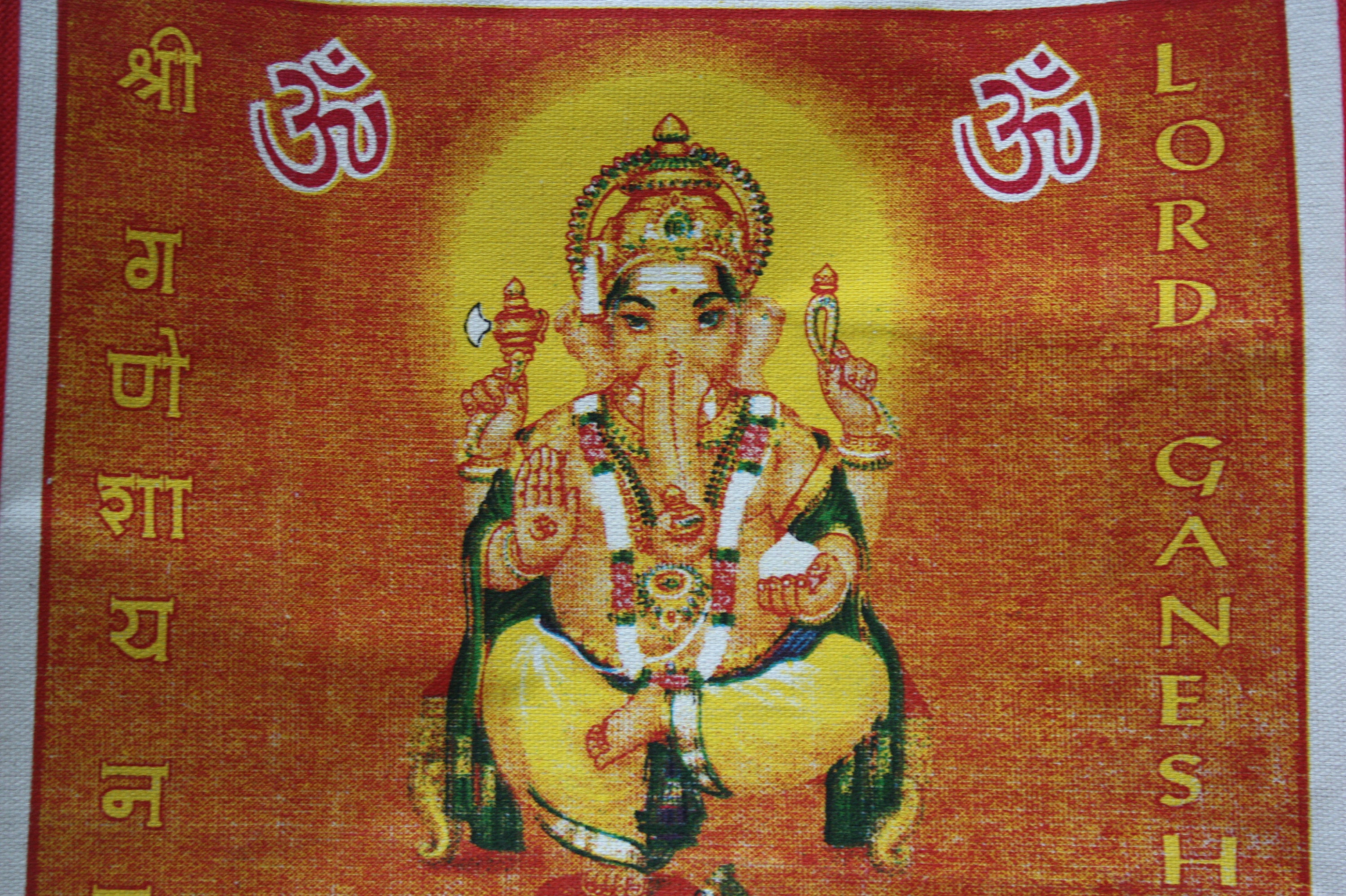 Ganesh (Hindu God) Cotton Canvas Field/Messenger Bag (FBC215)
