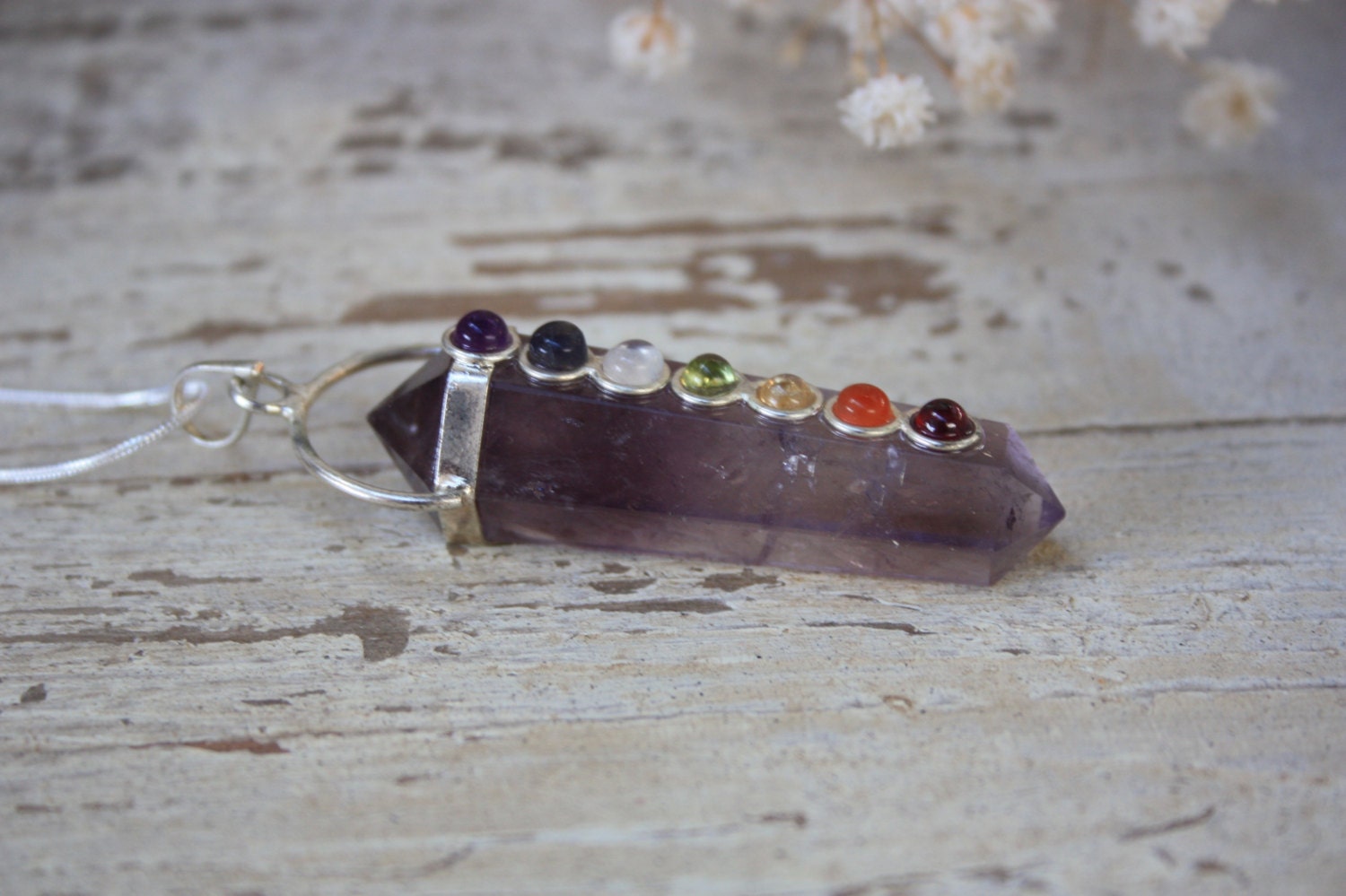 Amethyst chakra sale necklace