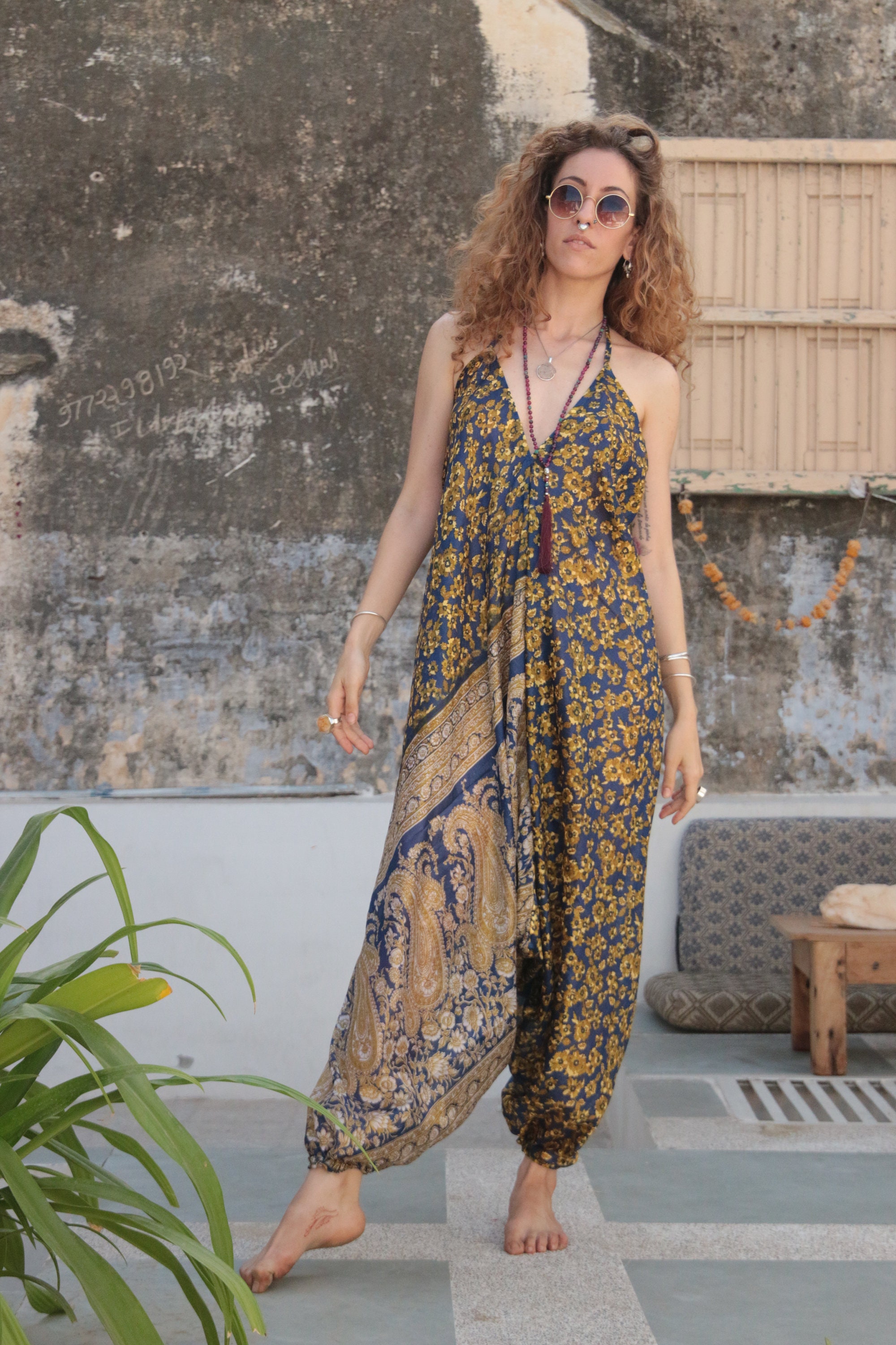 Floral jumpsuit for wedding discount