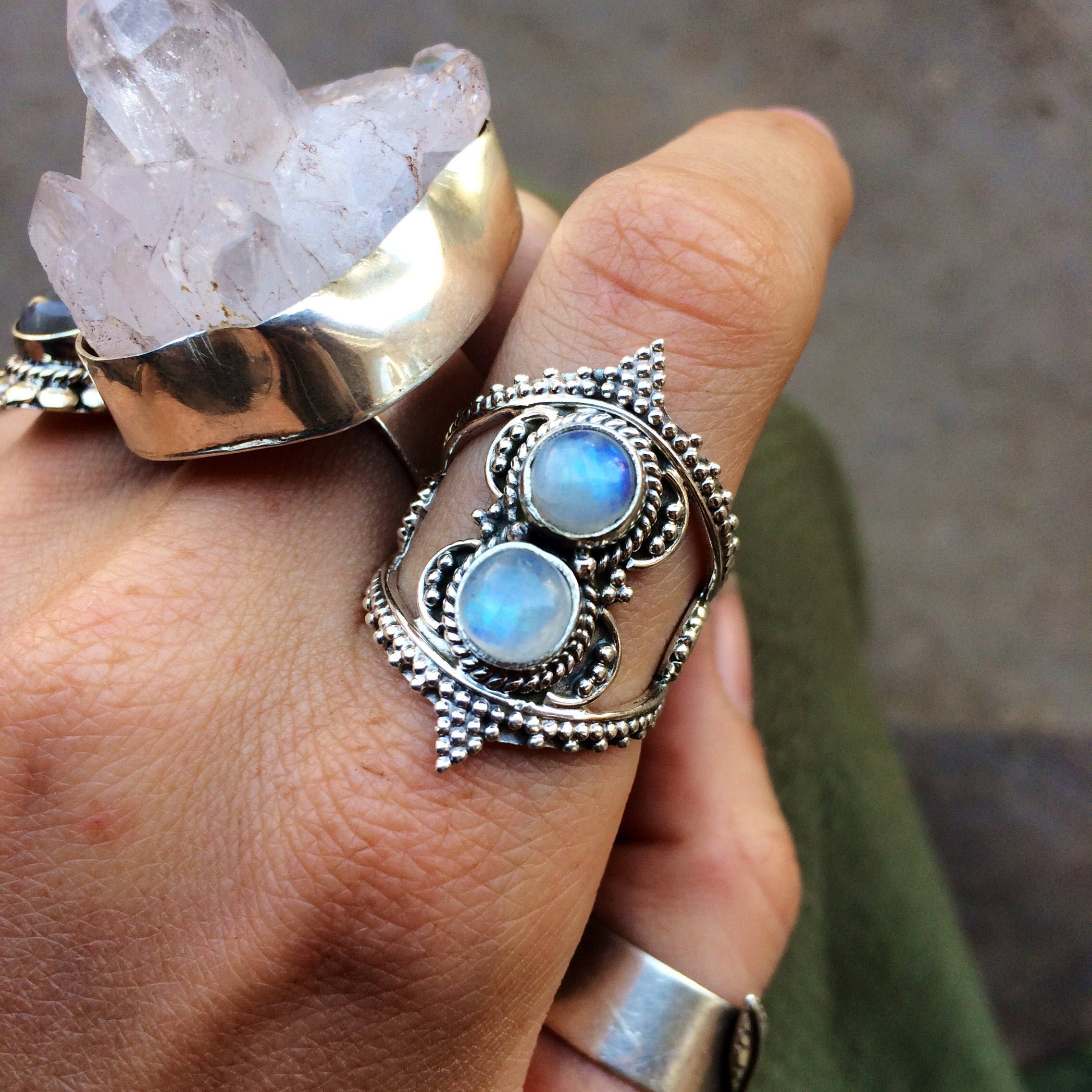 Labradorite silver ring Labradorite crystal ring Labradorite handmade ring
