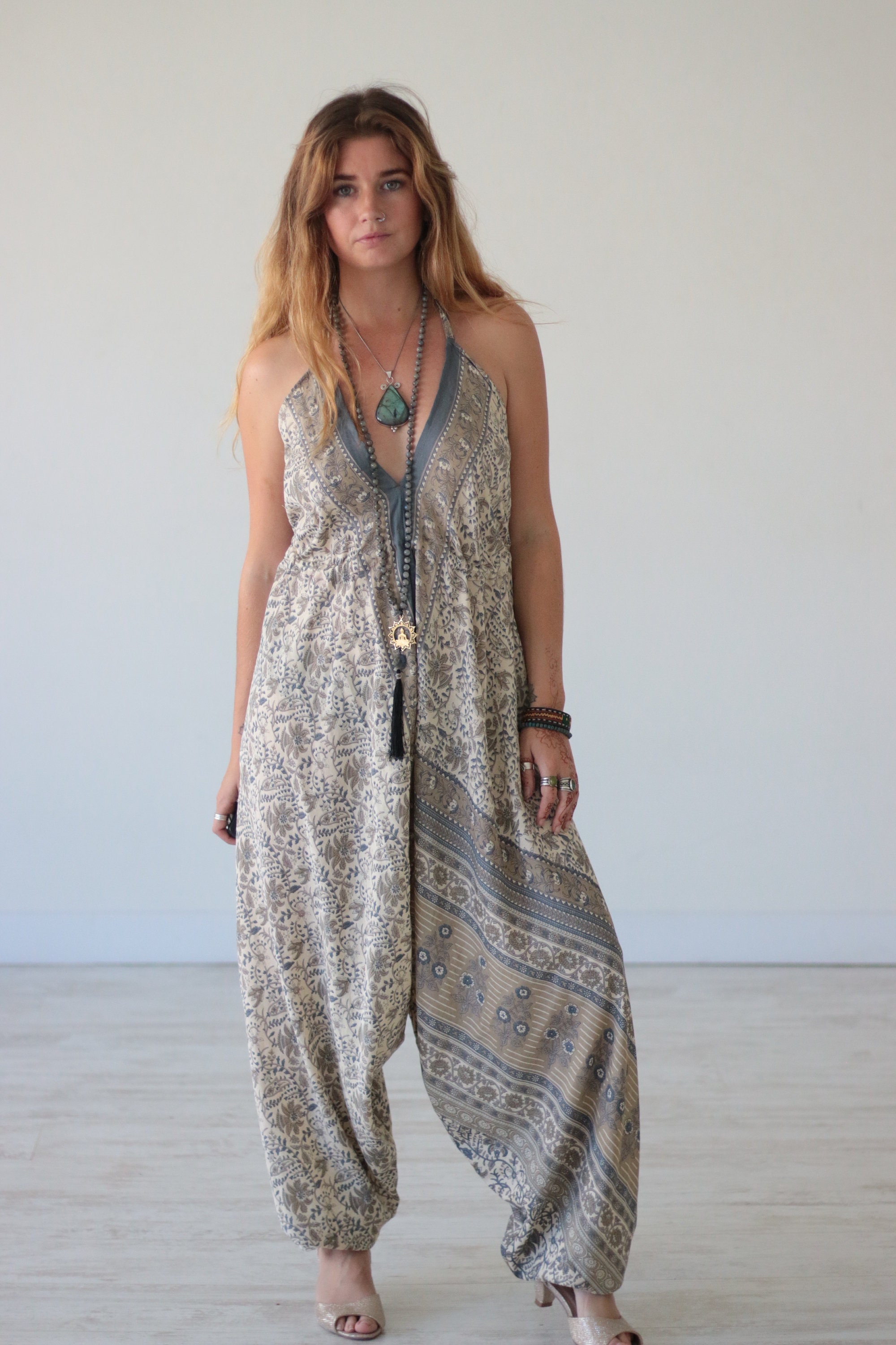 BACKLESS INDIAN JUMPSUIT - Super soft - Silky Jumpsuit - Handmade ...