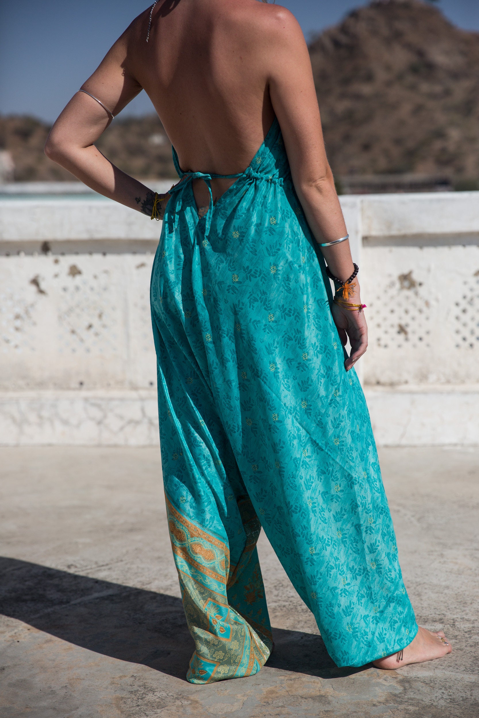 GOA JUMPSUIT - Limited Edition Silk Jumpsuit- Handmade- Vintage Sari ...