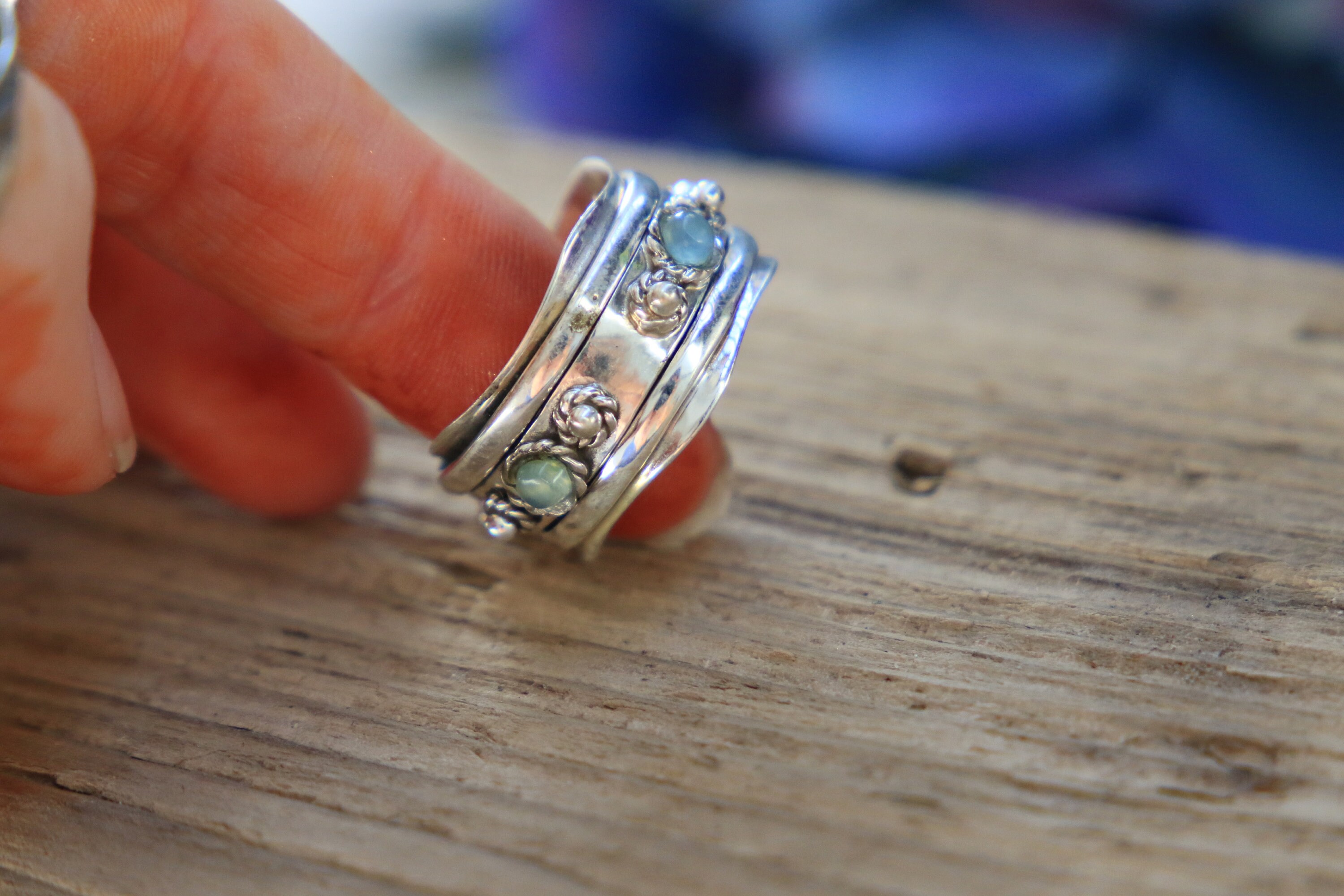 Sterling Silver Floral Spinner Ring – Jean Rachel Jewelry