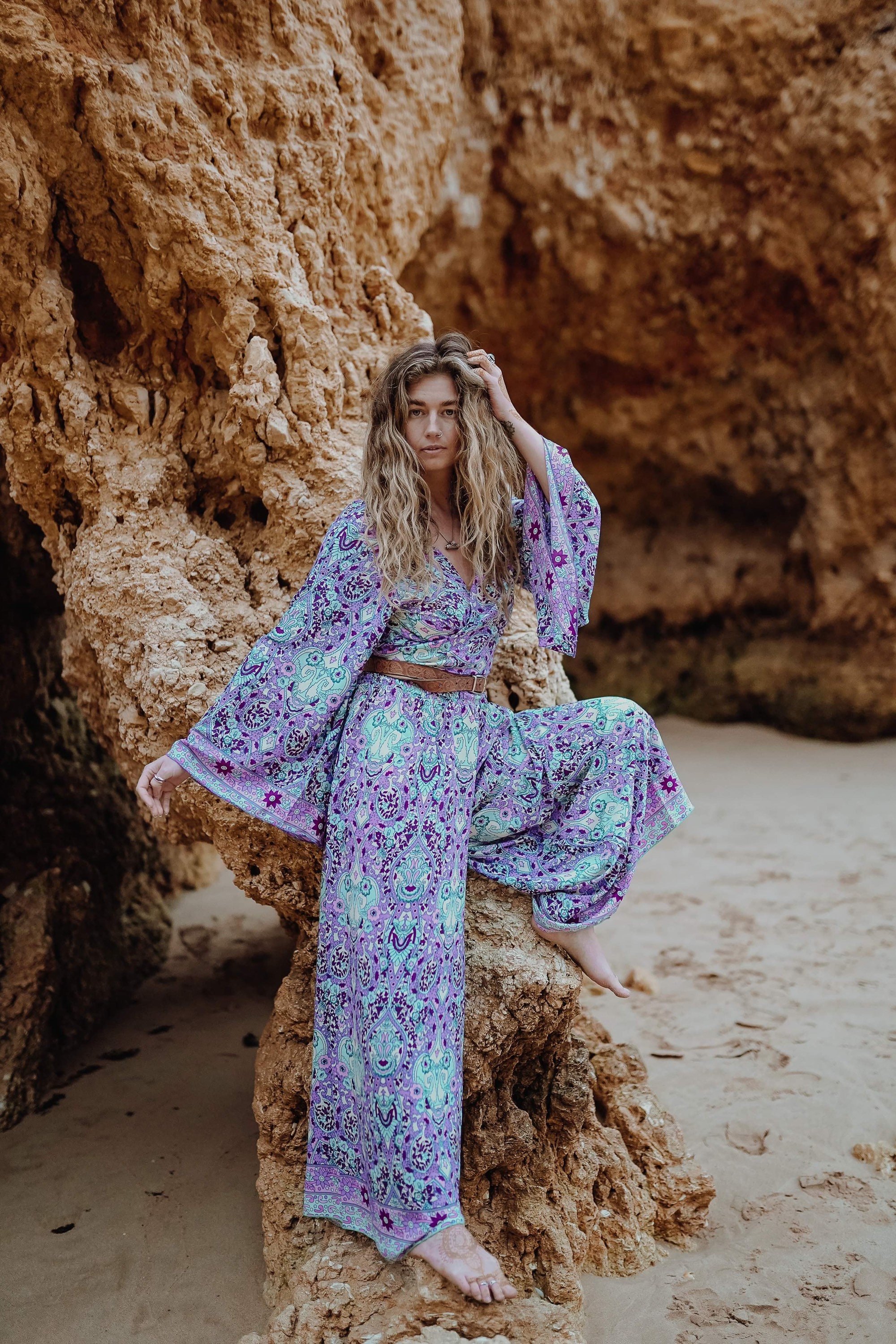 Flared trouser jumpsuit hotsell
