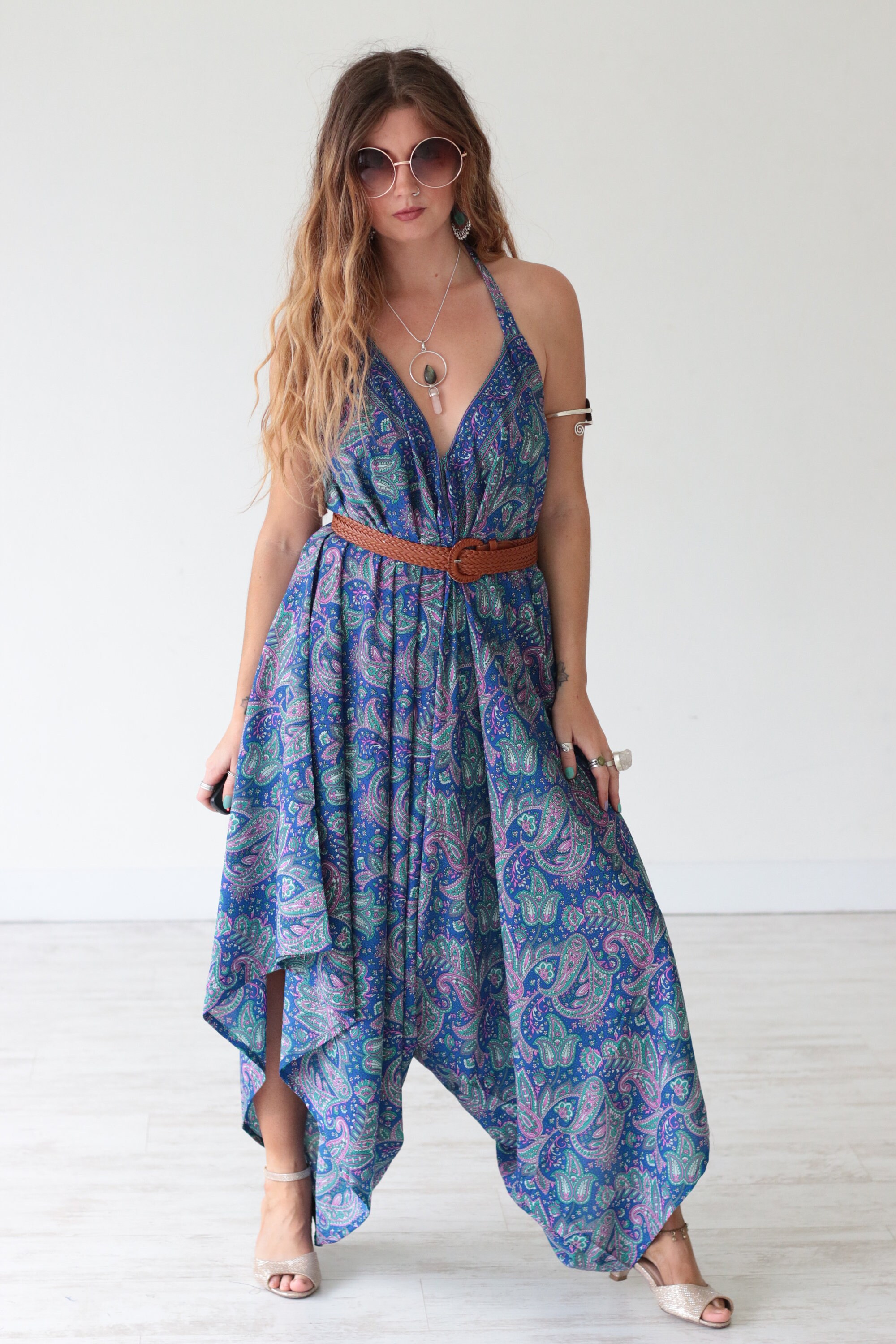 PAISLEY SKY JUMPSUIT - Vintage - Floral Jumpsuit - Summer - Wedding ...