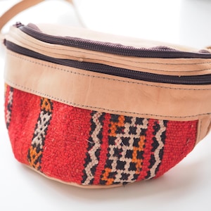 VINTAGE BUM BAG - Kilim purse - Boho Hippie Bum bag - Aztec Carpet - Leather - Rucksack - Mens Xmas gift - Crossbody bag - Christmas