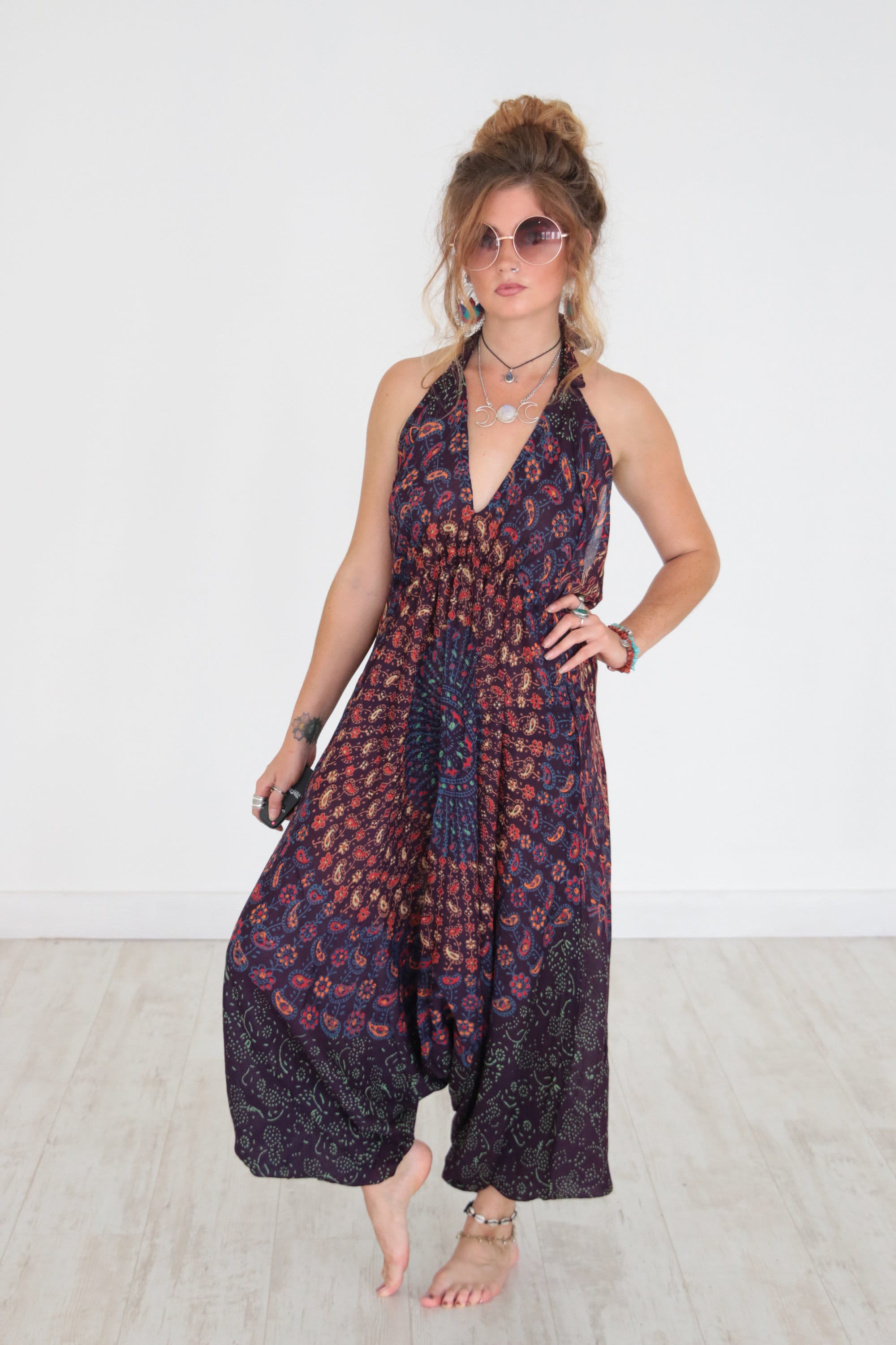 COTTON MANDALA JUMPSUIT - Hippie Summer Dress - Vintage Style - Re ...