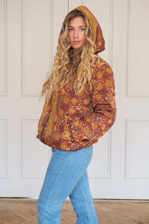 INDIAN BOMBER JACKET - Thermal Fleece - Indian Silk Coat - Recycled - Slow Fashion - Unisex - Vintage style jacket - Hoodie - Aztec Boho