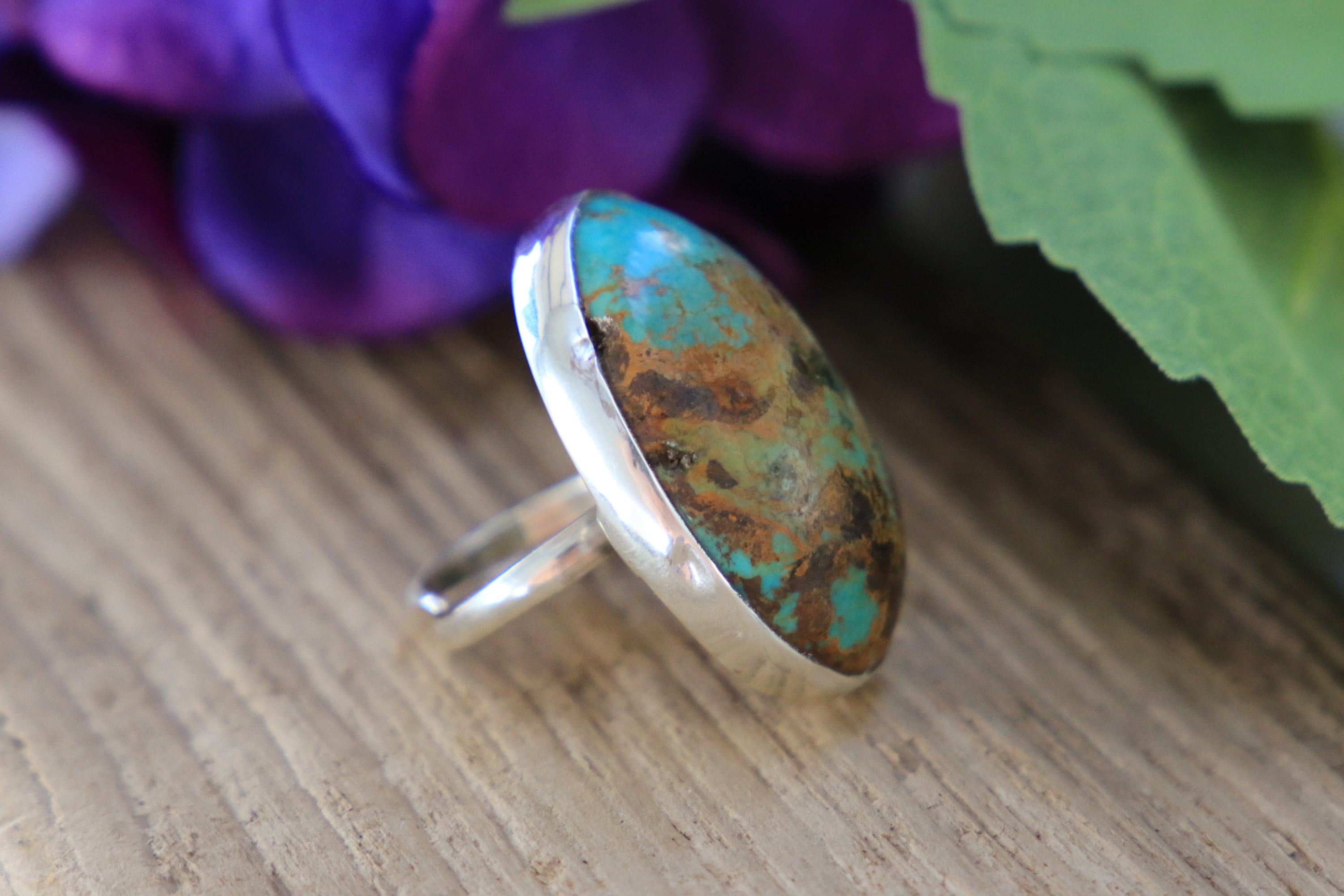 RARE TURQUOISE RING - Natural Turquoise - Healing Crystal Ring