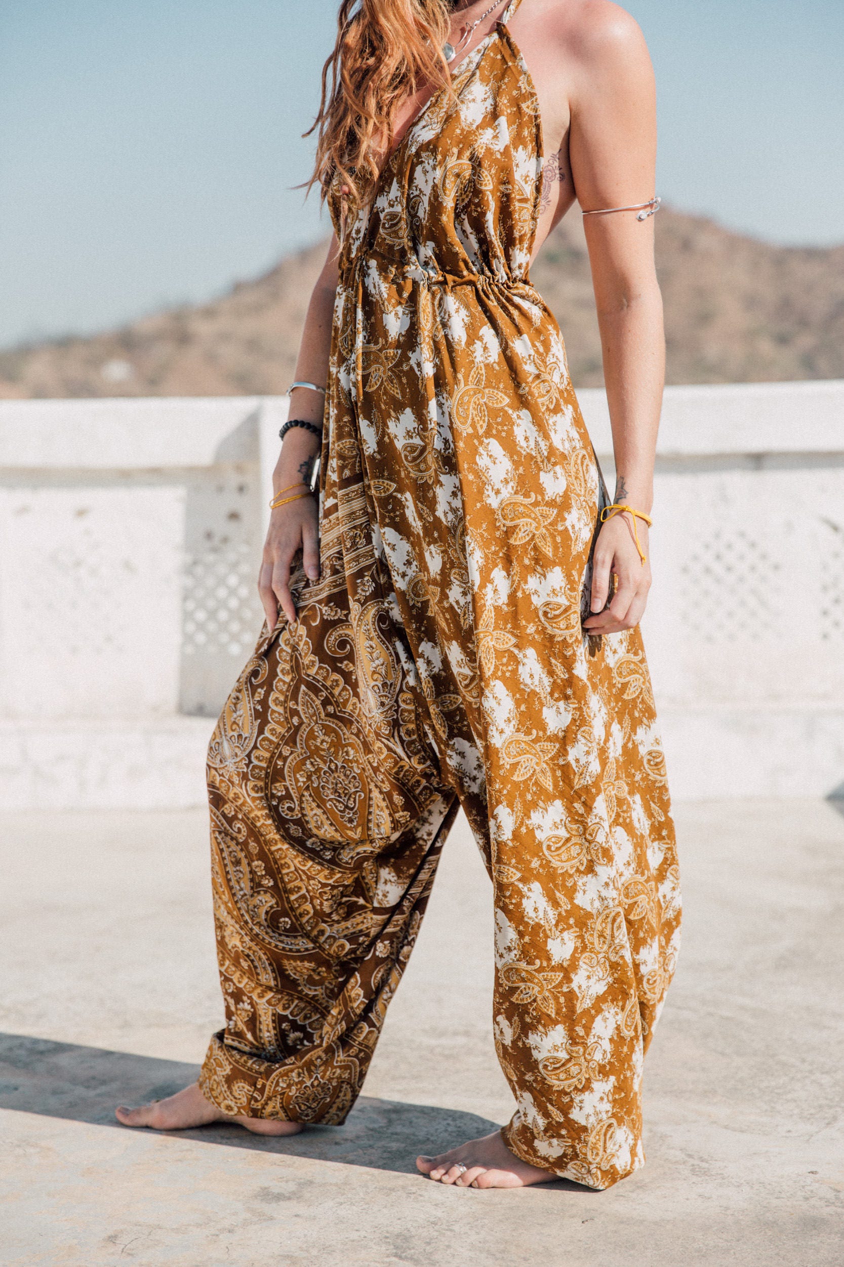 GOA JUMPSUIT Limited Edition Silk Jumpsuit Handmade Vintage Sari