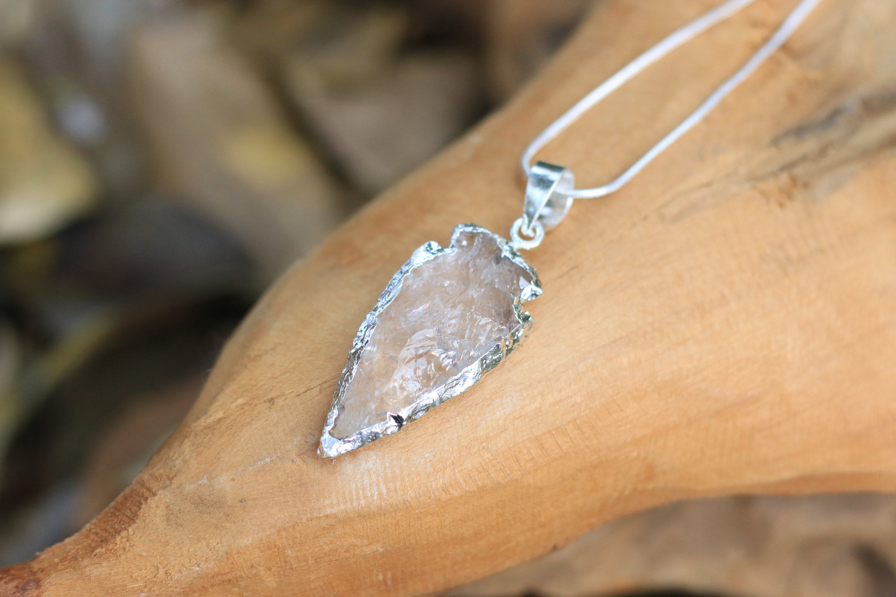 Rose Quartz Arrowhead Necklace – One Tribe Jewelry