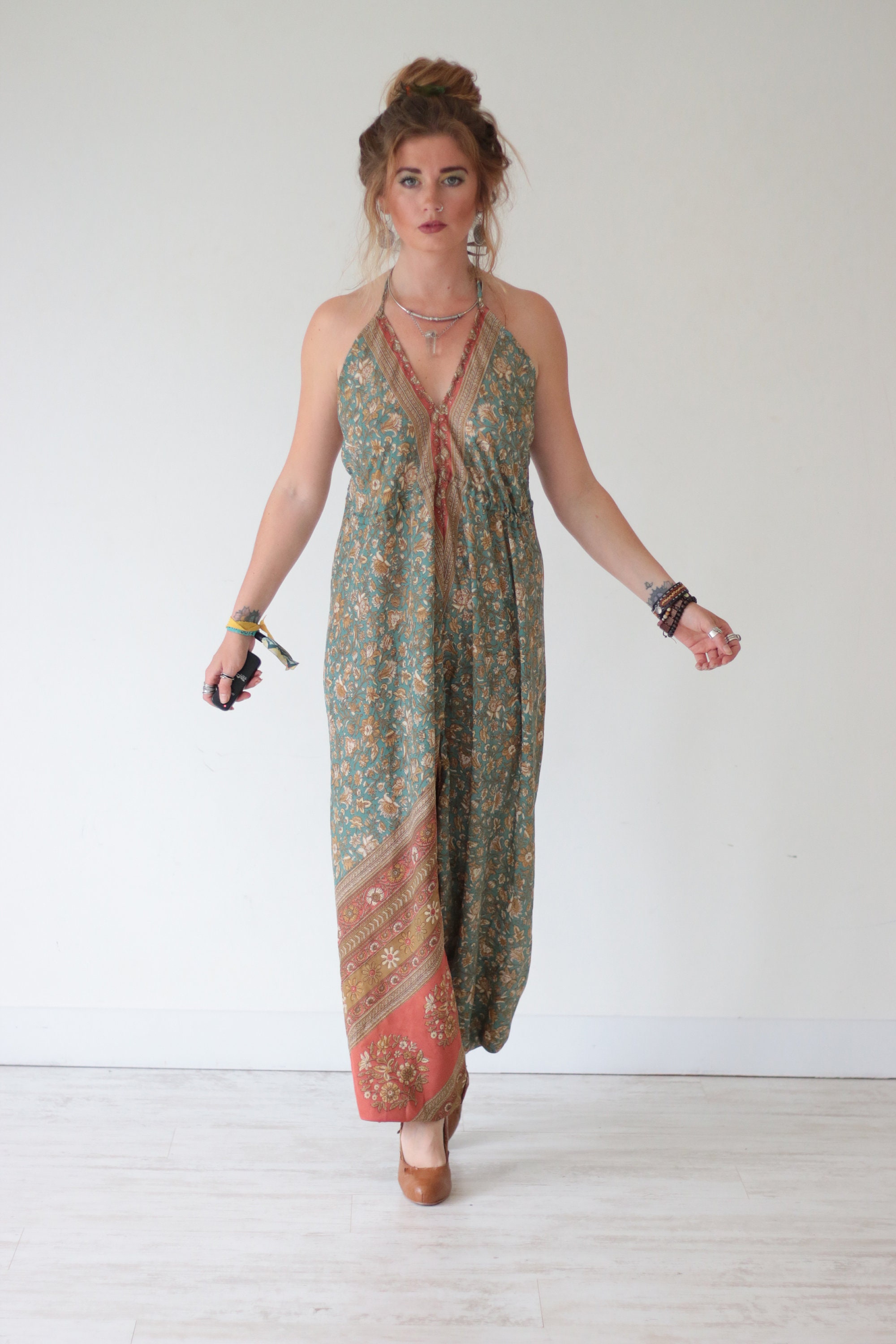 INDIAN LUXURY JUMPSUIT - Harem - Handmade - Vintage - Festival ...