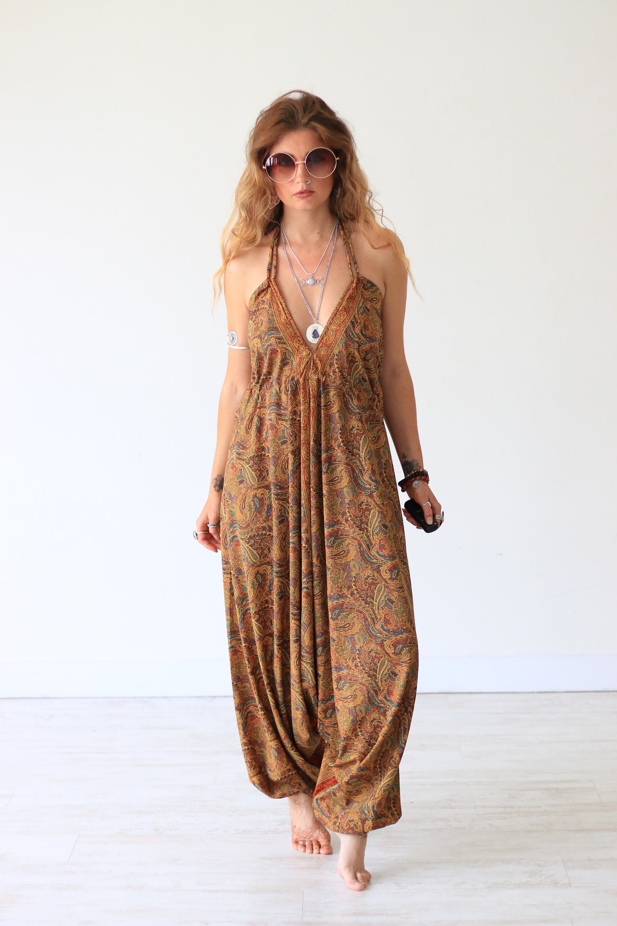 PAISLEY MAXI DRESS - Summer dress - Vintage Style - Sari dress - Indian ...