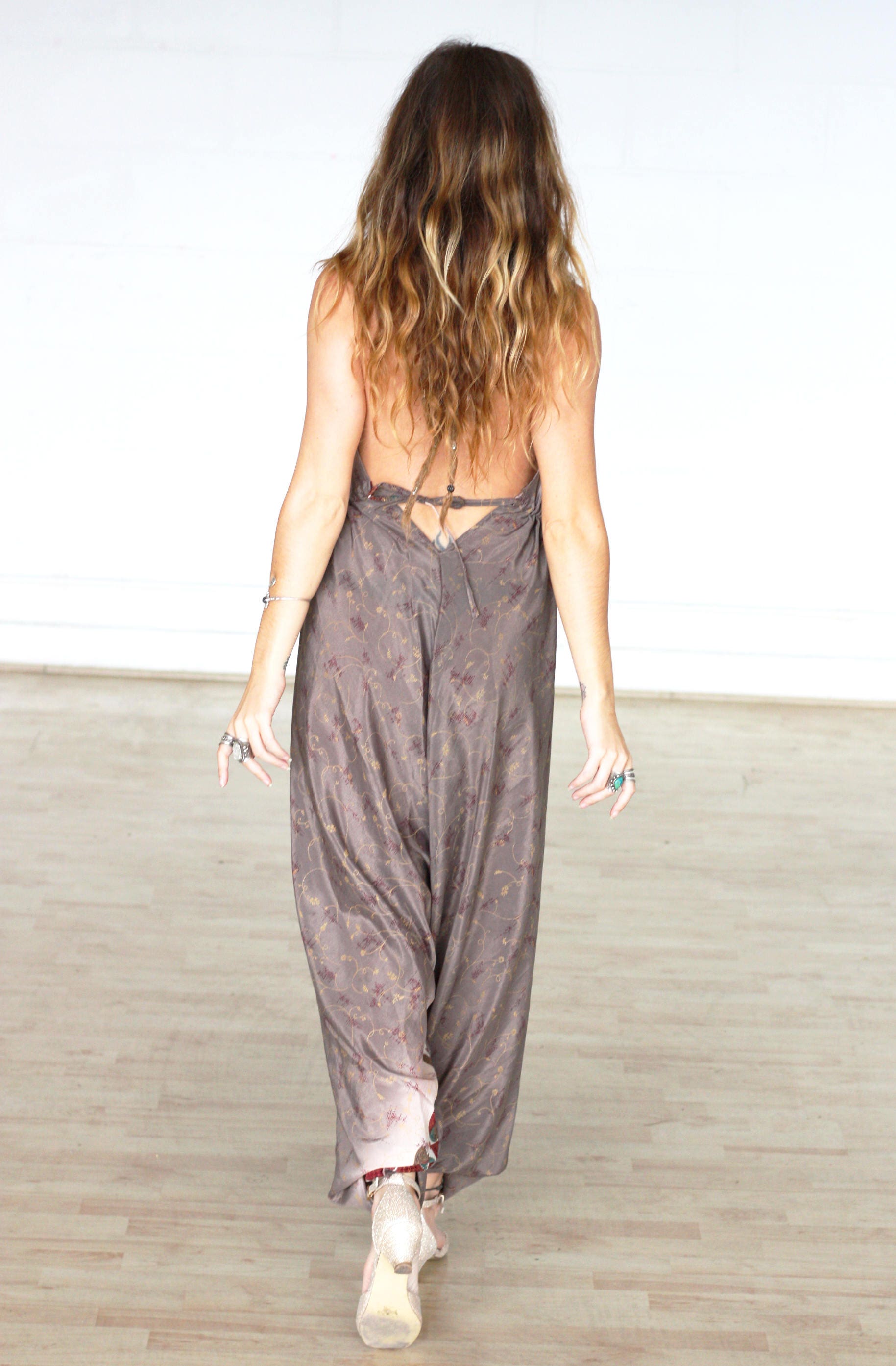 ORIENTAL SILK JUMPSUIT Limited Edition Silk JumpsuitHandmade Vintage