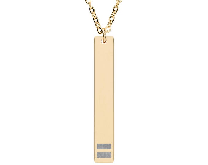 Gold Coated Stainless Steel Equality Necklace