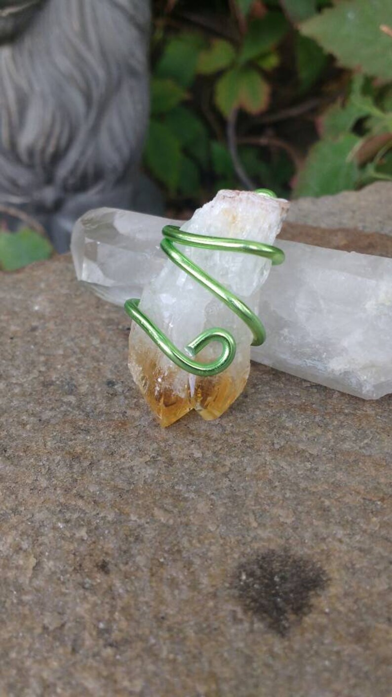 Wire wrapped citrine pendant