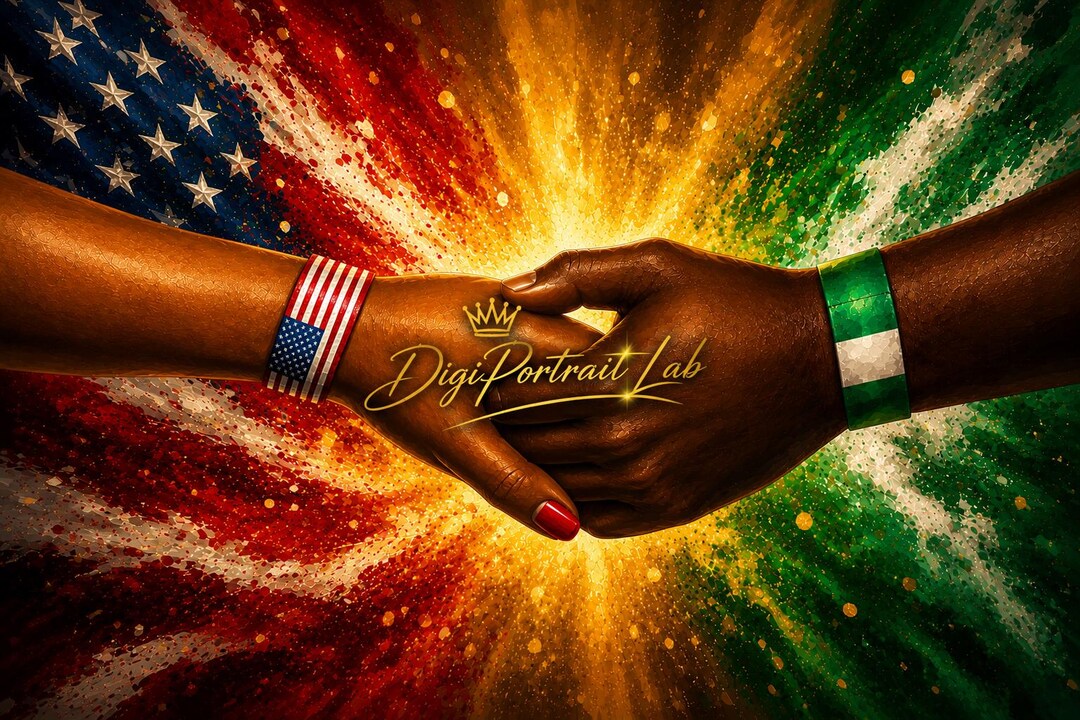 USA Nigeria Unity Art Print | Black Excellence Afro Diaspora (digital ...