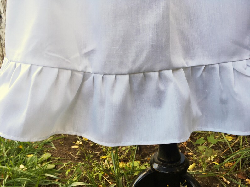 white pinafore apron plus size