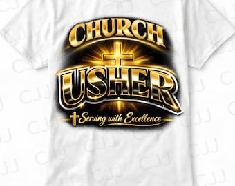 Camisa de acomodador de iglesia PNG