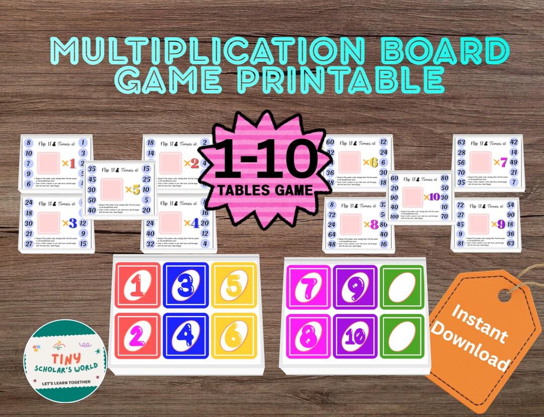 Multiplication Board Game Printable | Fun Times Tables Practice ...