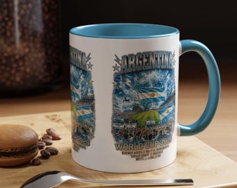 Argentina World Cup 2026 Mug | Soccer Stadium Flag Accent Coffee Mug