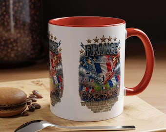 France World Cup 2023 Soccer Mug | French Flag Football Champion Accent Coffee Mug