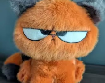 Grumpy Orange Cat Plush Toy | Soft Sassy Kitty Stuffed Animal 25cm