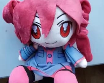 Pink Anime Plush Doll | Kawaii Manga Character Toy, Japanese Style Stuffed Animal