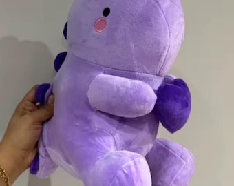 Cute Purple Dinosaur Plush Toy – Soft Kawaii Dino Stuffed Animal – Cozy Gift for Kids & Plushie Lovers – Adorable Lavender Dino Decor 28cm