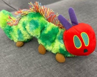 Colorful Caterpillar Plush Toy – Soft Stuffed Rainbow Worm Doll – Kids Nursery Decor 22cm